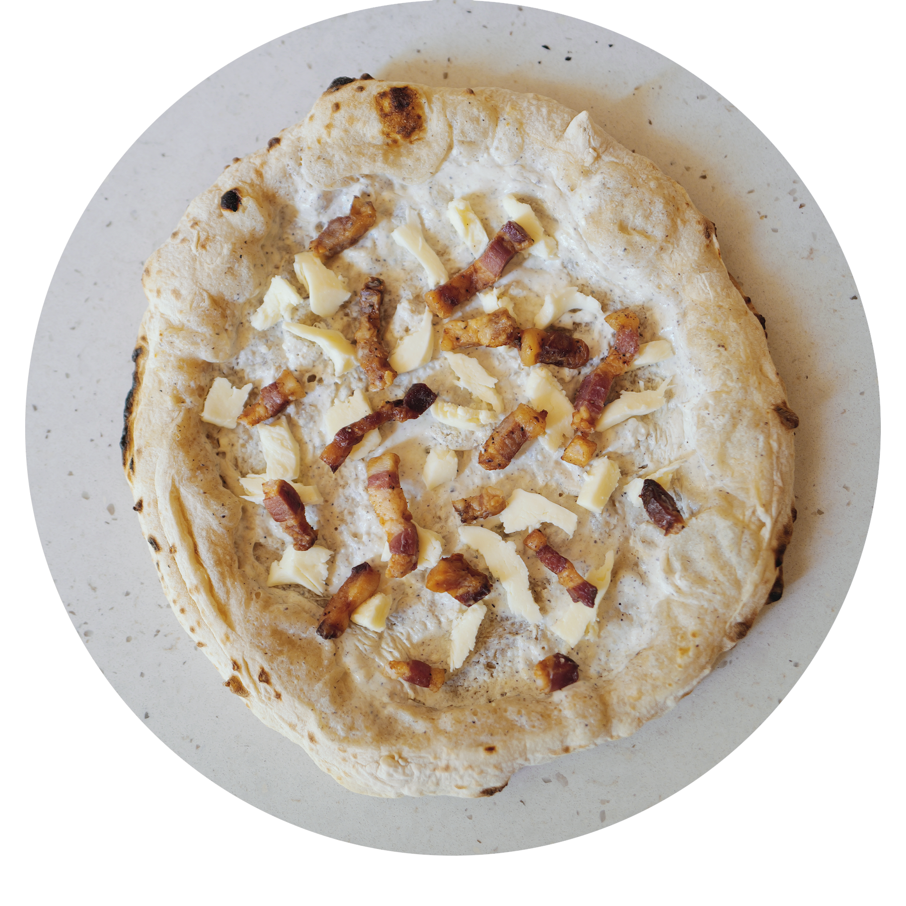 Pizza trufada amb guanciale